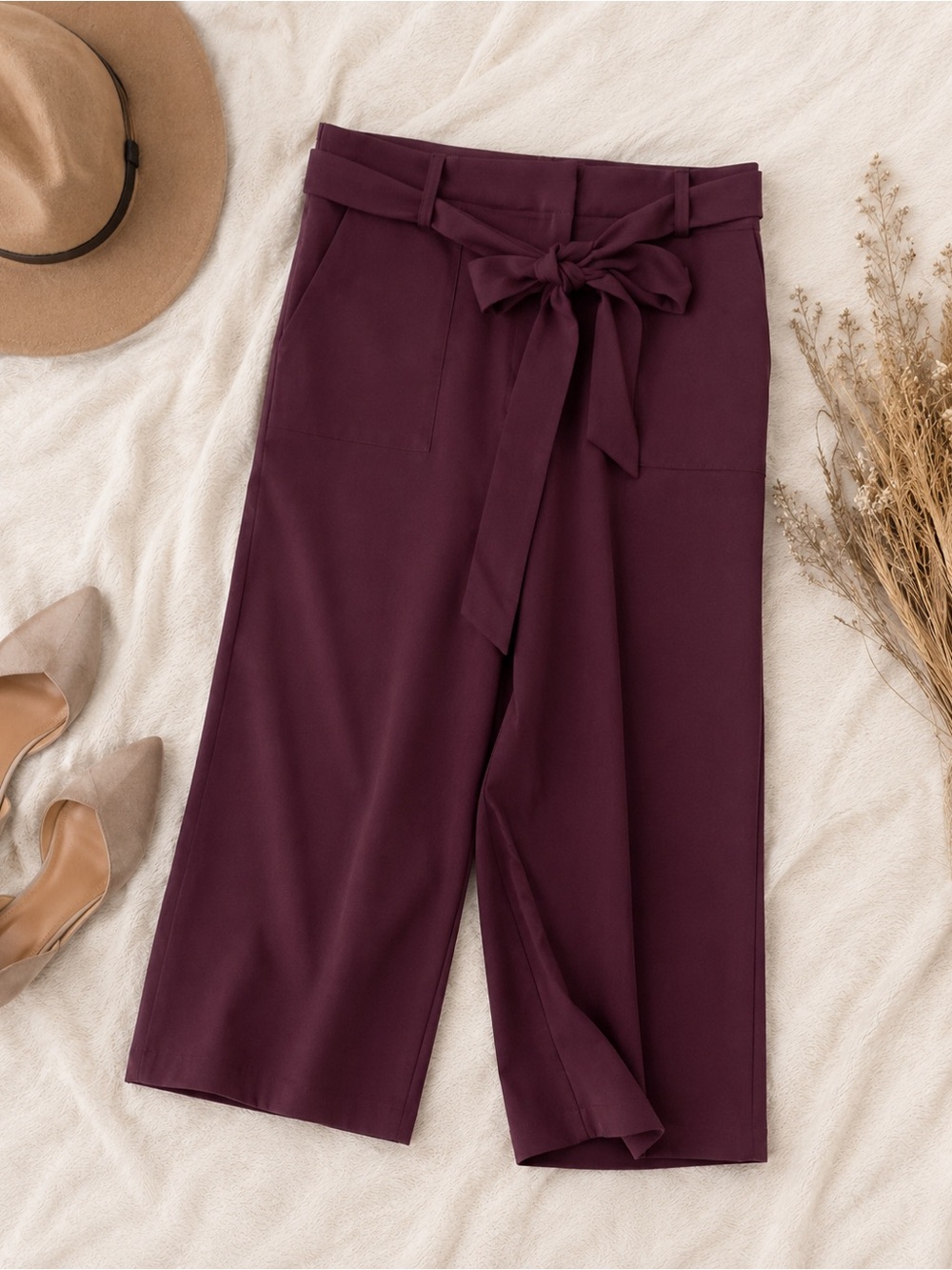 NWT Worthington Maroon Pull-On Stretch Pants - Size 8, Chic & Comfortable